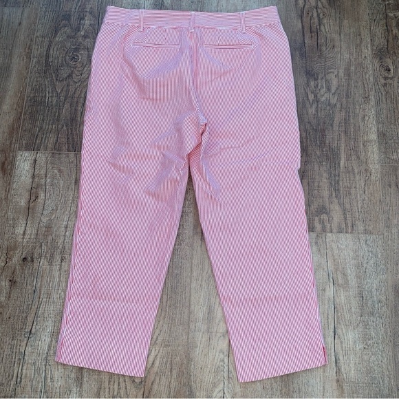 Talbots Perfect Crop Red& White Striped Size 8P Great Condition - Picture 4 of 12